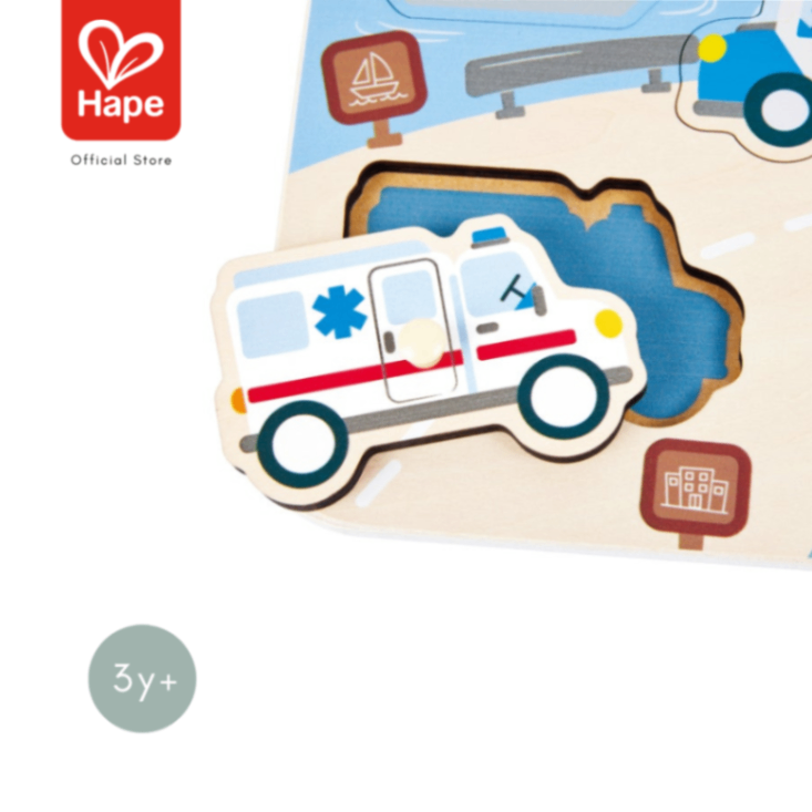 Hape Emergency Peg Puzzle ปริศนาหมุดรถฉุกเฉิน รูปที่ 3