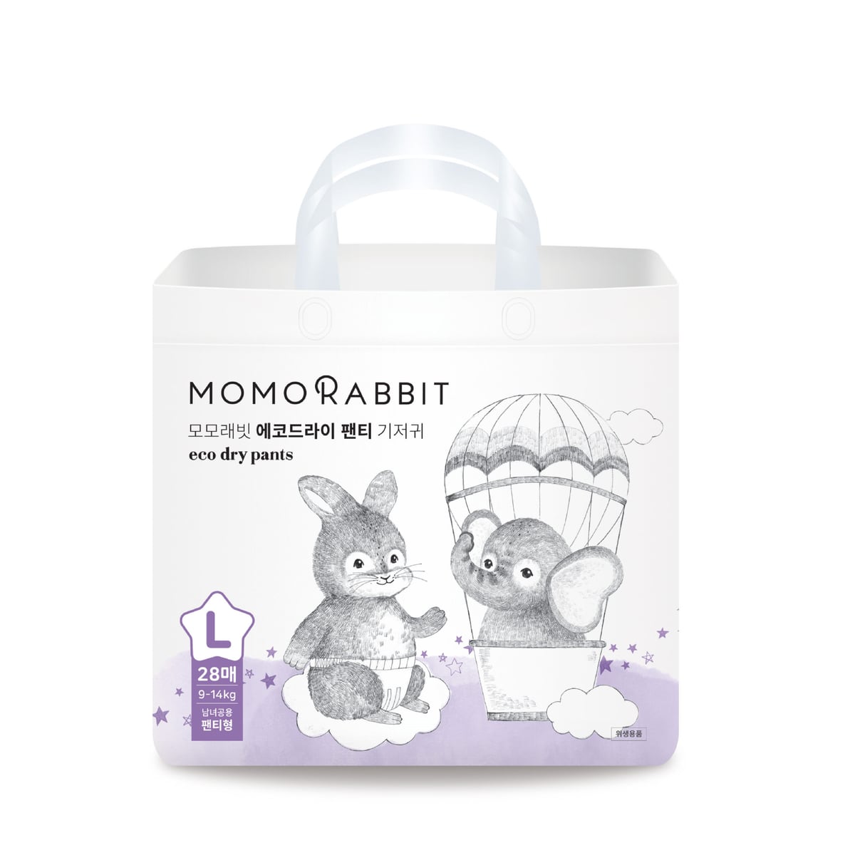MomoRabbit Premium 婴儿纸尿裤(Eco Dry)L码