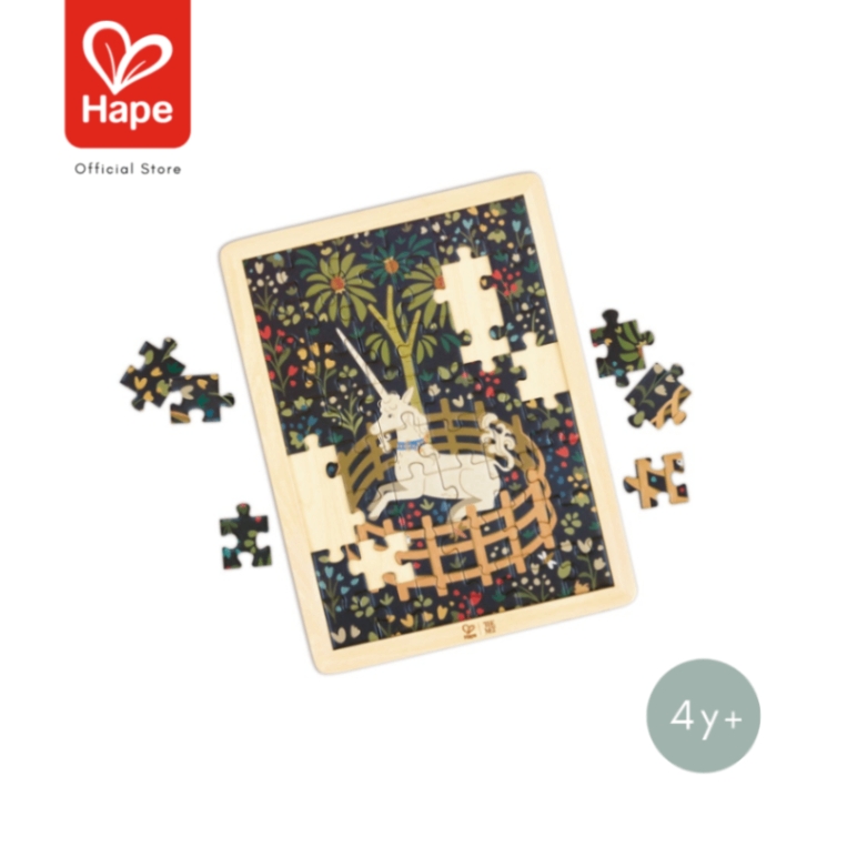 Hape the MET Collection! Unicorn in a Garden Puzzle – أحجية وحيد القرن في الحديقة