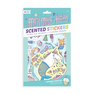 Ooly Mer-Made to Party Scented Stickers - 2 Sticker Sheets + 8 Jumbo Stickers