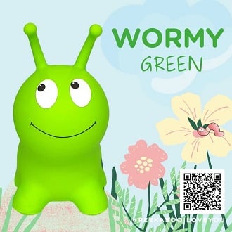 JUMPY Peekaboo جامبي – دمية نطّاطة – Wormy Green