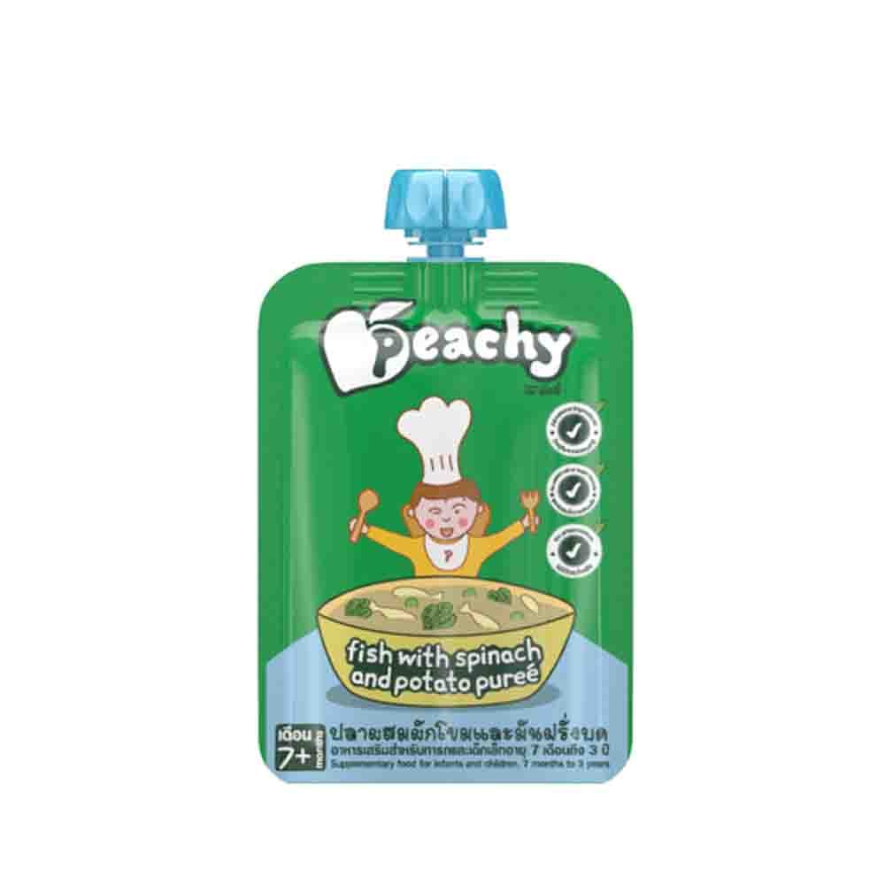Peachy Fish with spinach and potato puree (125g) R23