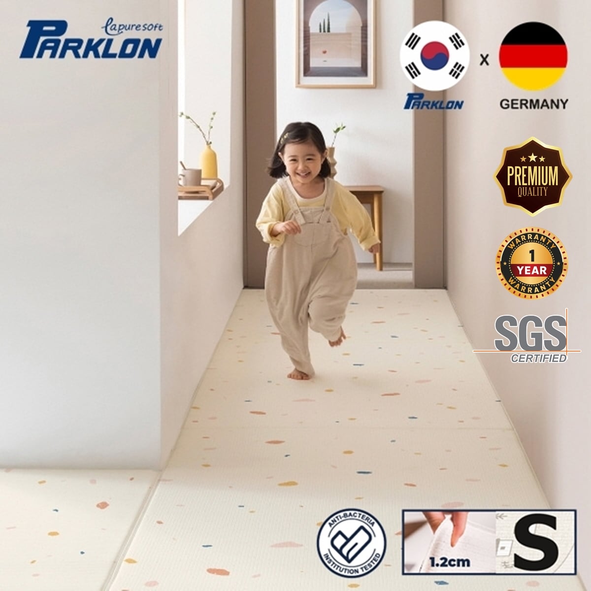 Parklon La Pure Soft Mat Size 100*140*1.2cm-Jelly Terrazzo