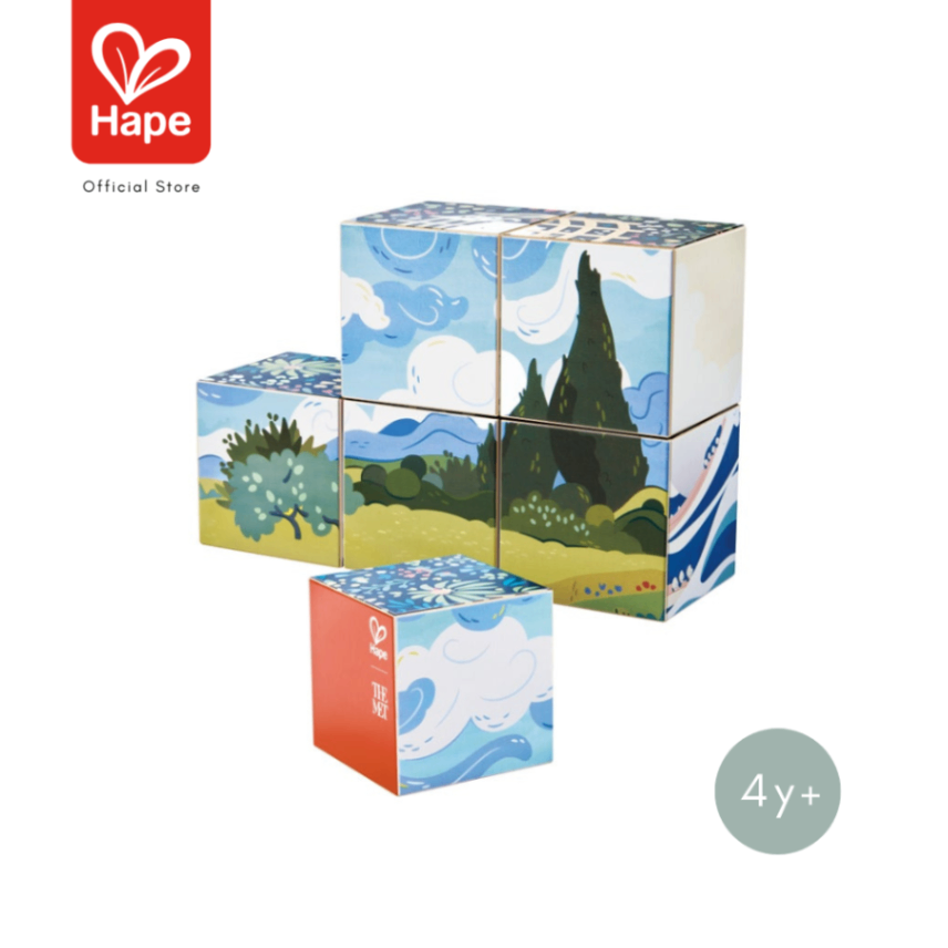 Hape The Met Collection Puzzle Cubes – 6-in-1 Wooden Art Puzzle