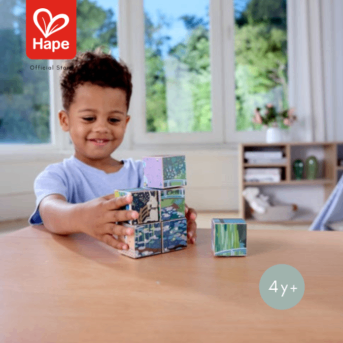 Hape The Met Collection Puzzle Cubes – 6-in-1 Wooden Art Puzzle image 7