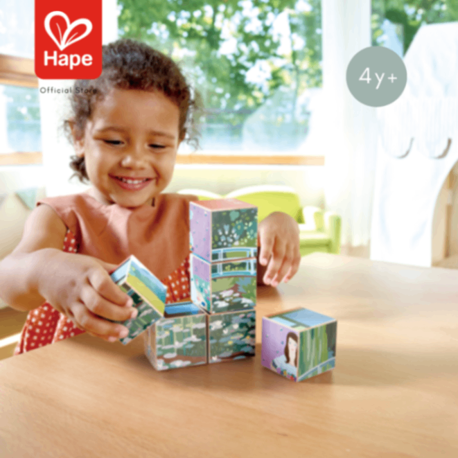Hape The Met Collection Puzzle Cubes – 6-in-1 Wooden Art Puzzle image 8