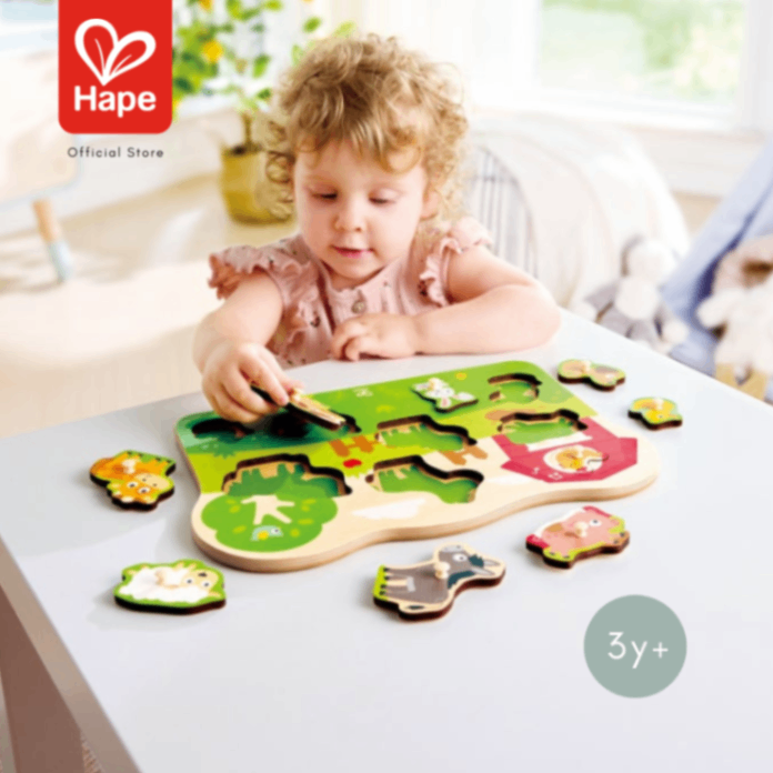 Hape Farmyard Peg Puzzle ปริศนาหมุดฟาร์ม รูปที่ 12