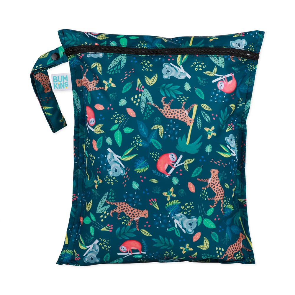 Bumkins Wet Bag, 1 Pocket, 12 x 14 in – Jungle