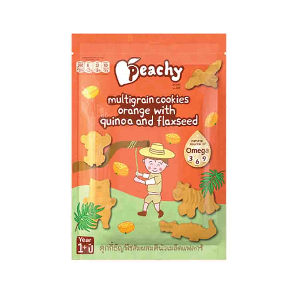 Peachy بسكويت متعدد الحبوب بالبرتقال مع الكينوا وبذور الكتان (50g) R27