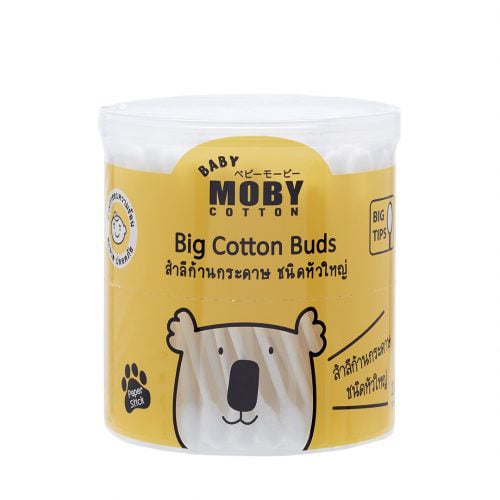 Baby Moby คอตตอนบัตหัวใหญ่ Large Cotton Buds 110 ก้าน 8859515500121