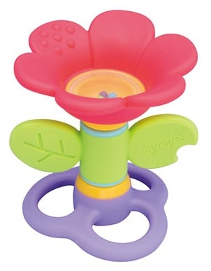 Bumkins ToyRoyal Love of Mom Series - Flower Rattle Teether