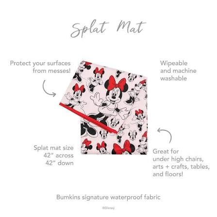 Bumkins Splat Mat - Disney Minnie99