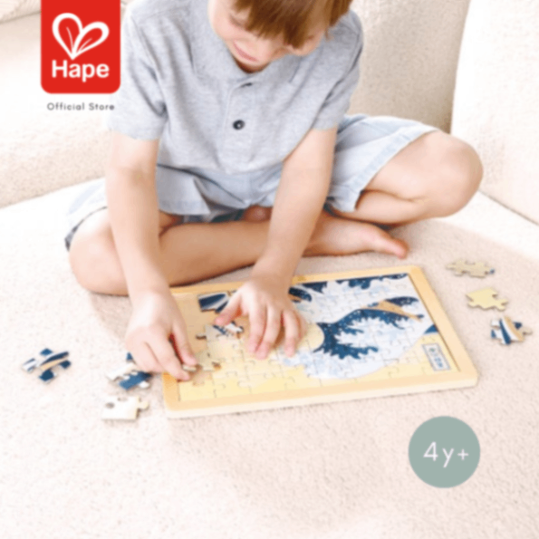 Hape the MET Collection! Hokusai Great Wave Puzzle 北斎 大波の木製パズル 画像2