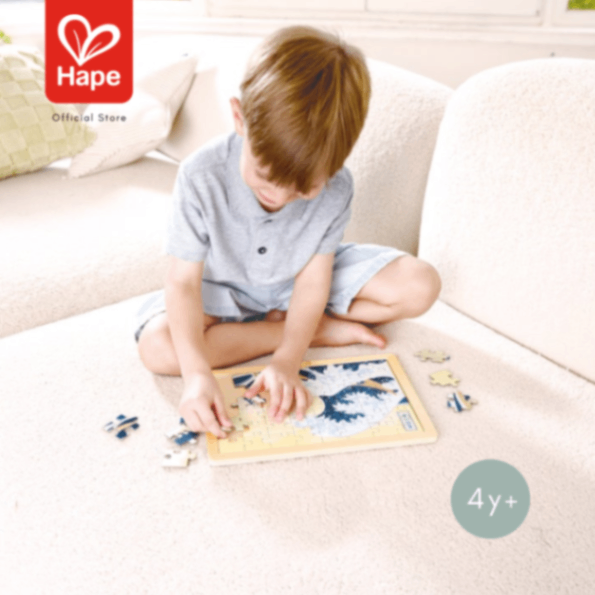 Hape the MET Collection! Hokusai Great Wave Puzzle 北斎 大波の木製パズル 画像8