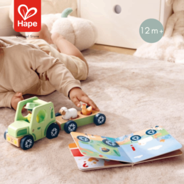 Hape Tractor Set – Storybook Farm Play Set image 3