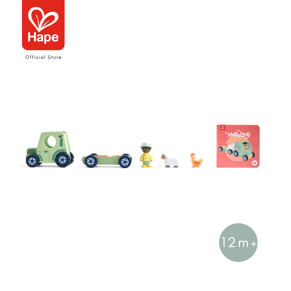 Hape Tractor Set – Storybook Farm Play Set image 9