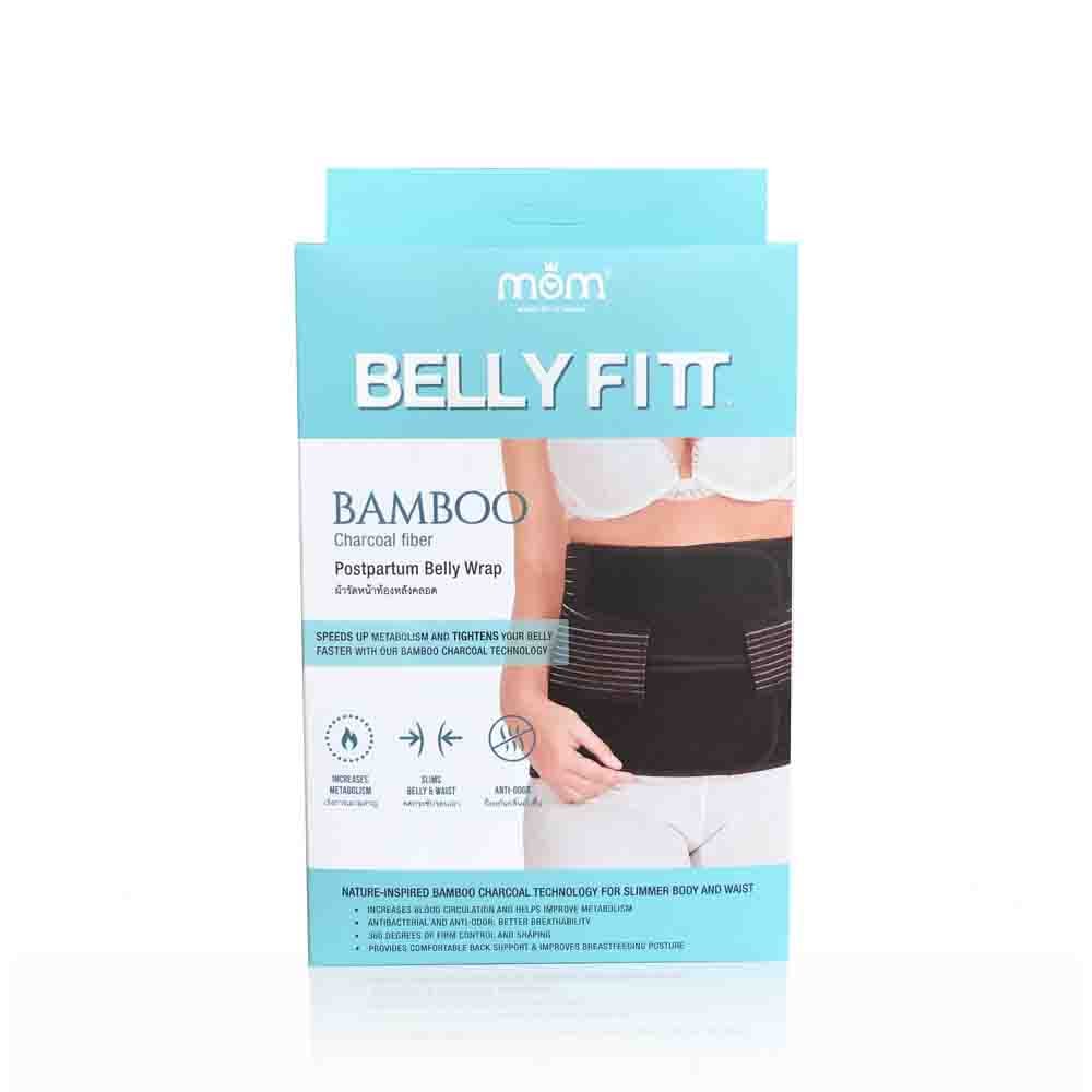 Ministry of Mama Belly Fitt Power Bamboo Charcoal Belly Wrap, Size S/M