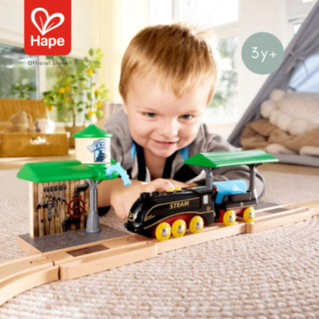 Hape Steam & Whistle Train Set ชุดรถไฟไอน้ำและนกหวีด รูปที่ 3