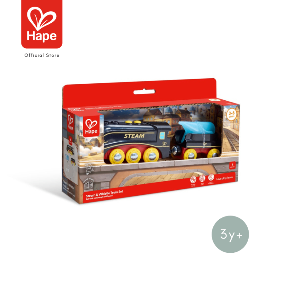 Hape Steam & Whistle Train Set ชุดรถไฟไอน้ำและนกหวีด รูปที่ 13