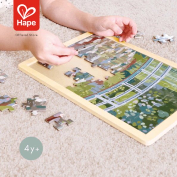 Hape the MET Collection! Monet Water Lily Garden Puzzle – أحجية حديقة زنابق الماء لمونيه صورة 8