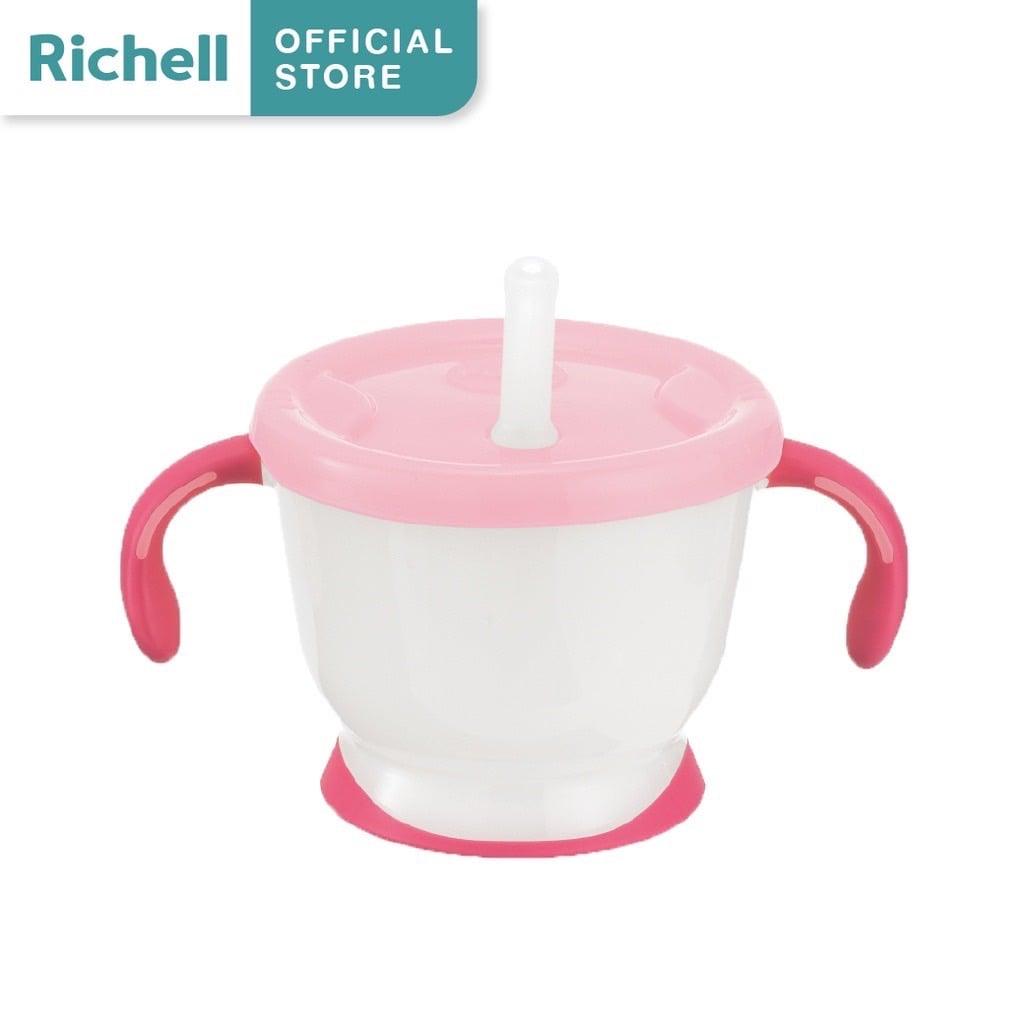 Richell AQ Straw training mug R (P) 200905