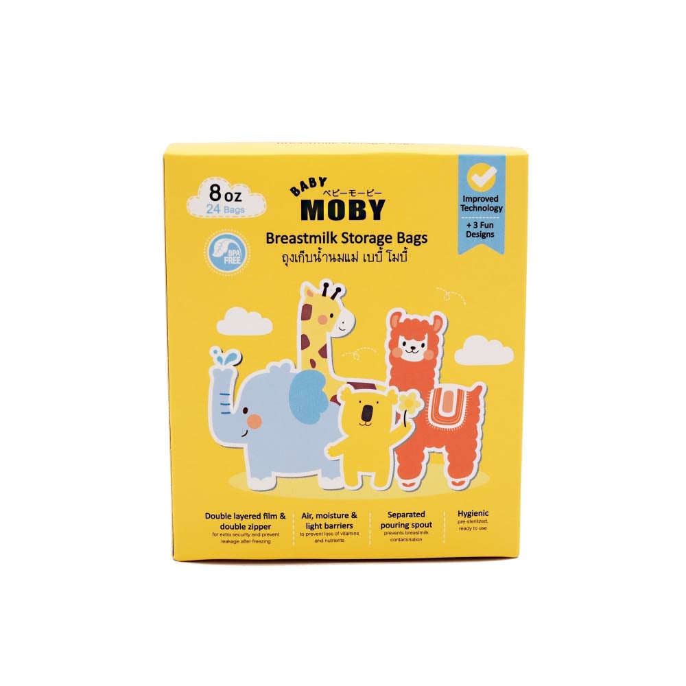 Baby Moby ถุงเก็บน้ำนม รุ่นทึบแสง 8 Oz