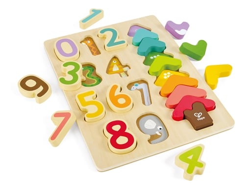 Hape Colours & Numbers Puzzle ตัวต่อสีสันและตัวเลข