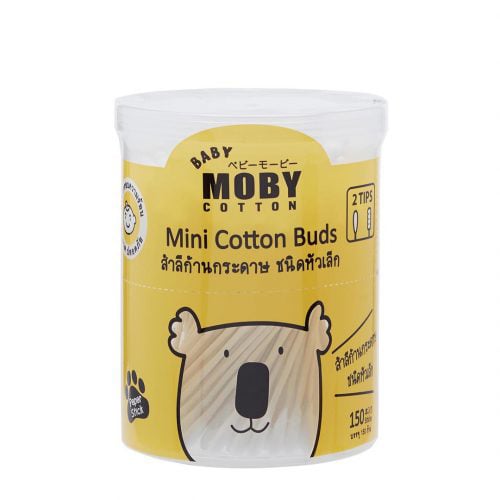 Baby Moby คอตตอนบัตหัวเล็ก Mini Cotton Buds 150 ก้าน 8859515500138