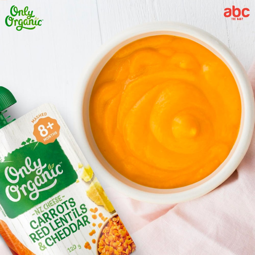 SHOPEE: طعام أطفال Only Organic بالجزر والعدس الأحمر والشيدر Carrot Red Lentils & Cheddar للأطفال من عمر 6 أشهر فأكثر (عبوة من كيسين) صورة 3