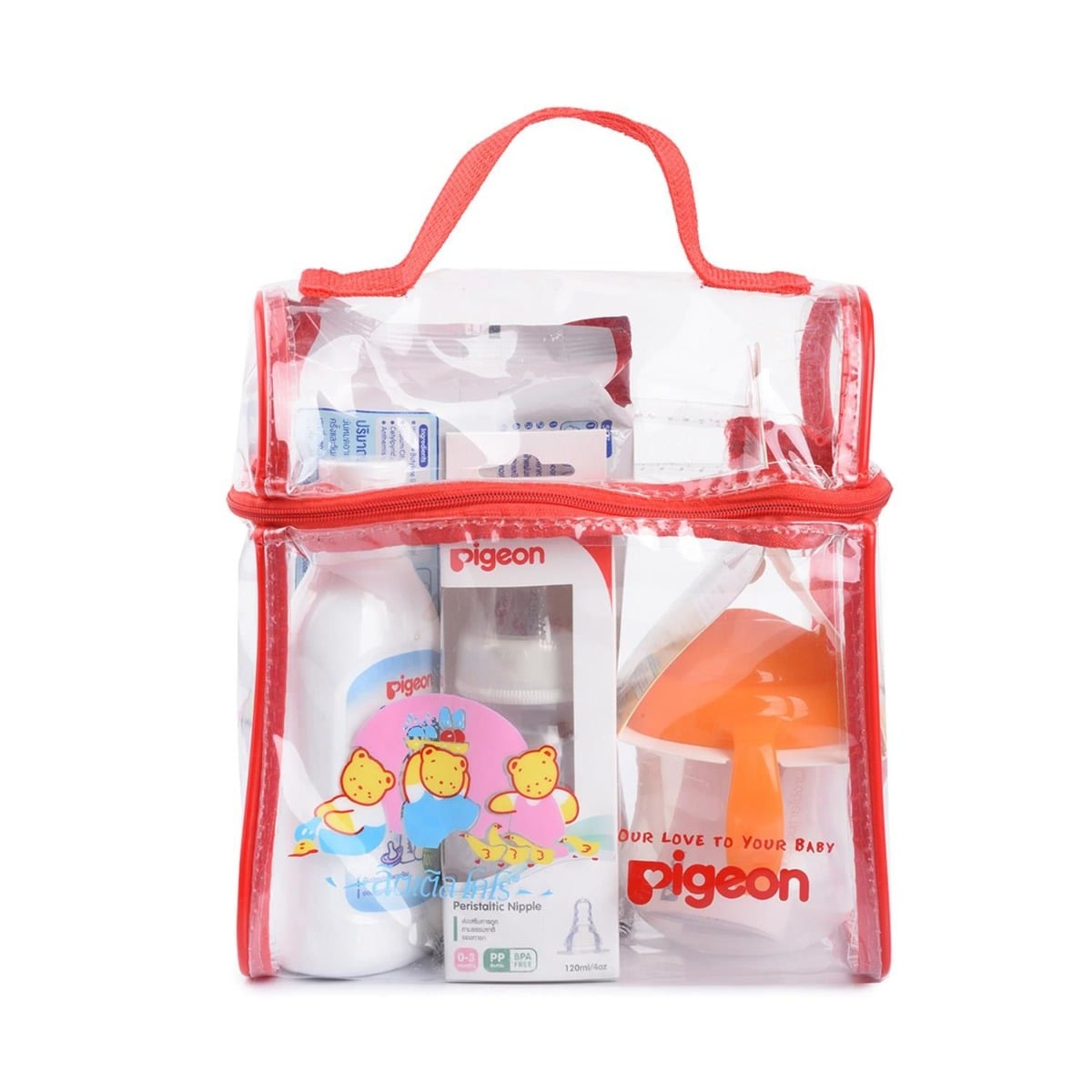 Pigeon طقم هدايا بحقيبة حمراء