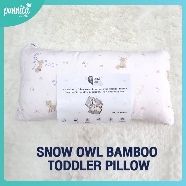 وسادة للأطفال من ألياف البامبو Snow Owl Bamboo Baby Pillow - Petite Bunny