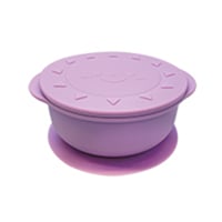 Mother's Corn ถ้วยใส่อาหารซิลิโคน พร้อมฝาปิดซิลิโคน Sunny bowl lavender