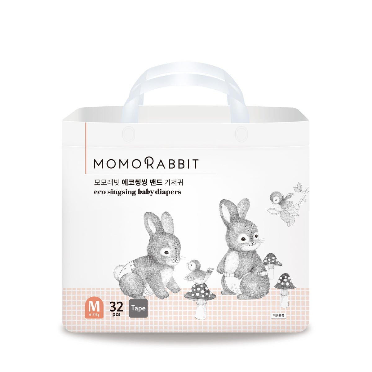 MomoRabbit Eco Singsing Baby Diapers (Band) M Size